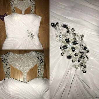 damske nove luxusne svadobne saty s krystalmi