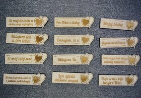Valentínske magnetky a prívesky na kľúče