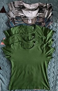 Dámske tričká 6 ks maskáčové,zelené