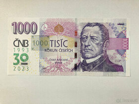 Bankovka 1000Kč výročná UNC + Doprava Zadarmo