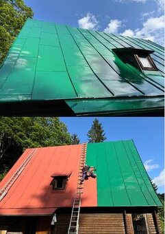 🏠🎨🔥Nátery striech. Nateranie striech . Maľovanie striech