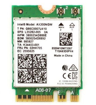 Wifi karta Intel AX200NGW WI-FI 6 M.2 2230