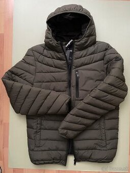 PÁNSKA ZIMNÁ BUNDA THREADBARE, KHAKI/OLIVOVO-ZELENÁ, NOVÁ
