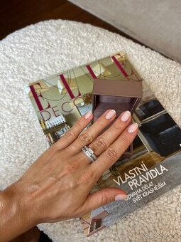 2x prsteň so vsadenými zirkónmi - priemer 15,7 mm