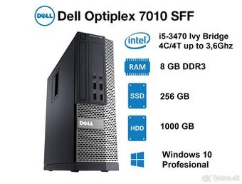 DELL 7010, I5-3470, 8GB RAM, 256GB SSD, 1000GB HDD, Win10P