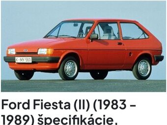 Ford Fiesta - zadné svetlá