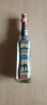 Piesková dekorácia vo fľaši (Tunisko)