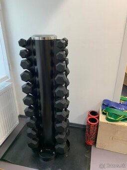 POGUMOVANÉ HEXA  JEDNORUČKY 1kg-10kg so stojanom