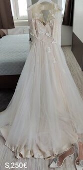 Svadobné šaty odtieň ecru