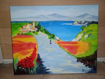 Ručne maľovaný obraz Toskánsko