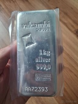 Investičné striebro 1kg (32,2 Oz) Valcambi