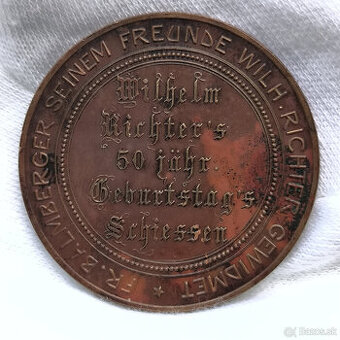 Strelecká bronzová medaila Norimberg 1905 – Nemecko