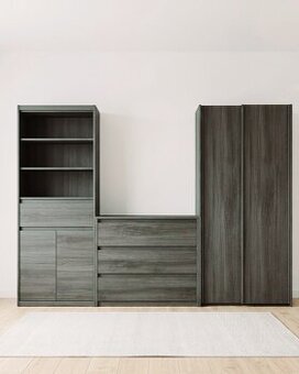 Sektorový nábytok v sivej farbe