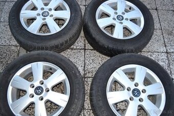 VW hliníkové disky R15 a zimné gumy 195/65 R15 Semperit