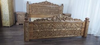 Manželská drevená posteľ 180×200 vrátane ortopedických rošto