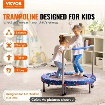 Detska trampolina s drzadlom nova v krabici