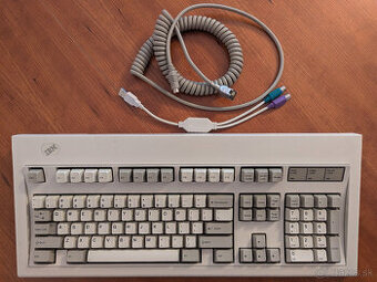 Klavesnica IBM Model M 1987 1391401 + kabel, USB adapter