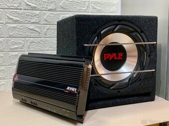 Subwoofer do autá PYLE + zosilovač JENSEN
