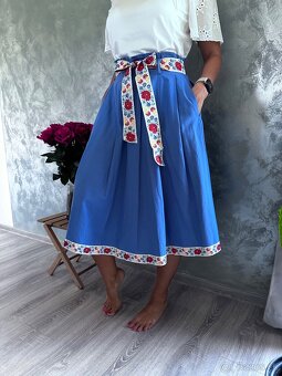 Folk ľudová sukňa A strihu S M L vlastná výroba