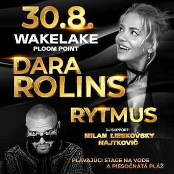 Predám 2 VIP lístky na Wakelake Dara&Rytmus