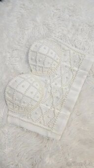 Biely korzetový top