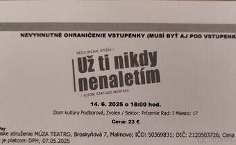 Vstupenky do divadla