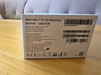 Xiaomi Redmi Note 11 pro 5g, Atlantic Blue, 6GB RAM, 128 GB