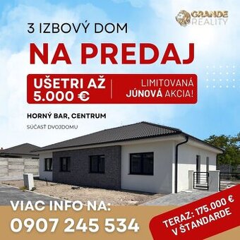 ZĽAVA 5.000 EUR IBA V JÚNI SKOLAUDOVANÝ 3 IZBOVÝ DOM