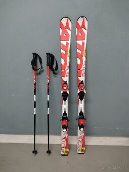 Predám detské lyže 140cm + palice