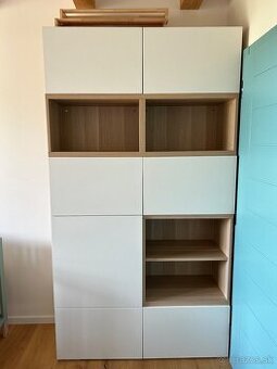 Predám skrine Ikea Besta (farba dub/biela)