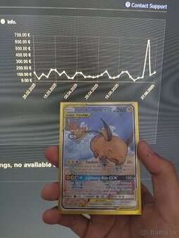 Pokémon karta Raichu&alolanRaichu GX