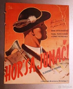 Slovenský štat- dobove noty-HOR SA JUNAČ-Slovenský pochod