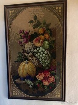 Predám gobelín v ráme – TOP stav, rozmery 76 × 121 cm