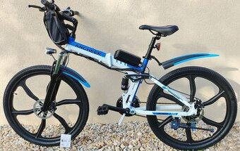 Celoodprúžený skladací horský elektro bicykel 26 kolesá