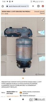 SKODA FABIA 1.2 HTP 47kw (KATALIZATOR)
