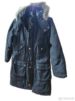 Dlhšia Zimná bunda/kabát s kapucňou
