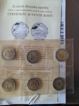2 Eurové mince 20 výročie Slovenskej republiky