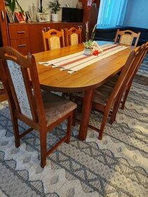 Jedálenský stôl, stolička - 6ks