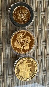 Pametèn mince 24 karatove zlata