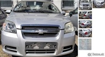 Chevrolet Aveo 1.4 2009 predám MOTOR F14D3, KAPOTA, NÁRAZNÍK