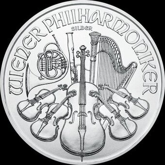 Investičné striebro - mince Wiener Philharmoniker 1 unca