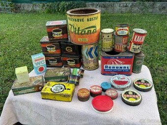 Retro stare plechove krabicky