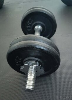 Tyče + jednoručka + závažia