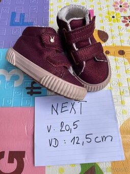 Teplé topánky, veľkosť 20 (VD: 12,5 cm)