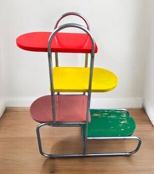 Retro chrómový etažér