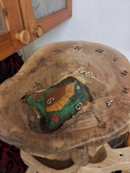 originálne ručne vyrobené drevené hodiny