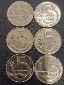 Mince 5 kč varianty