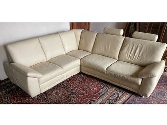 Luxusní moderní rohová kožená sedací souprava,2496