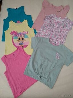 Dievčenské letné tričká veľkosť 134