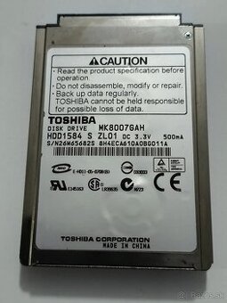 TOSHIBA MK8007GAH 1.8" CF/ATA 80GB 8mm